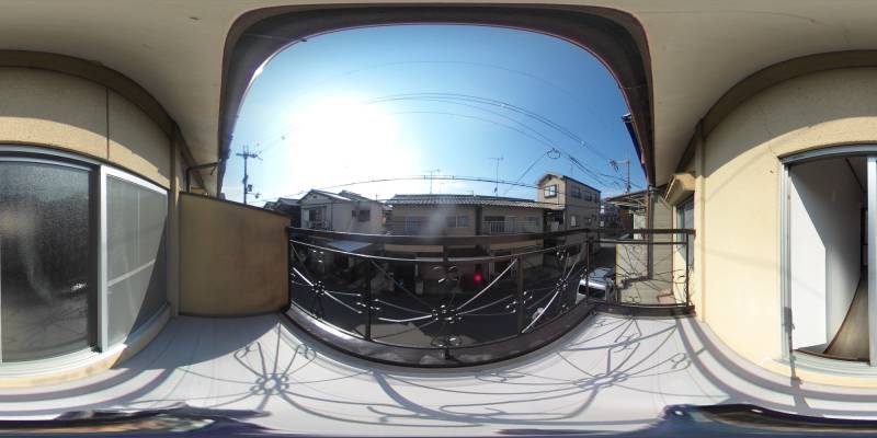 パノラマ画像バルコニー