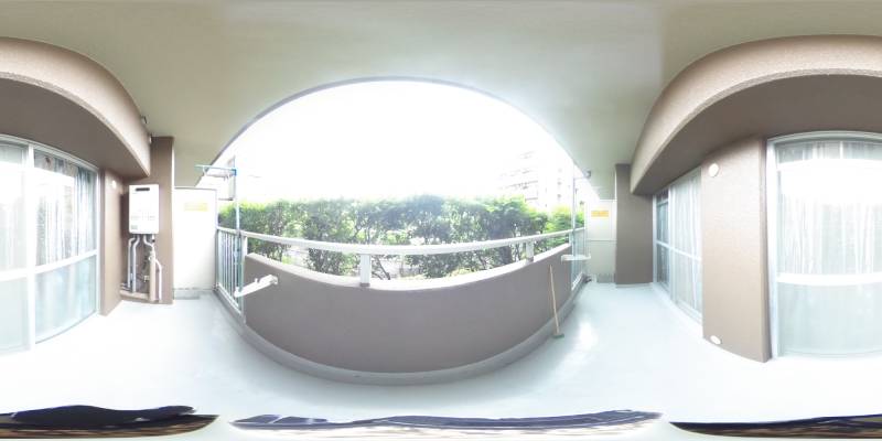 パノラマ画像バルコニー