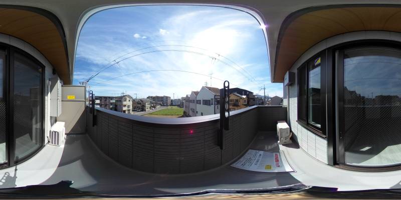 パノラマ画像バルコニー