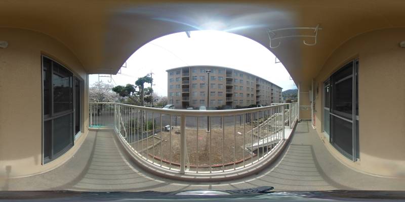 パノラマ画像バルコニー