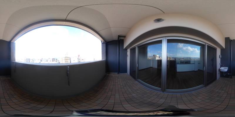 パノラマ画像バルコニー