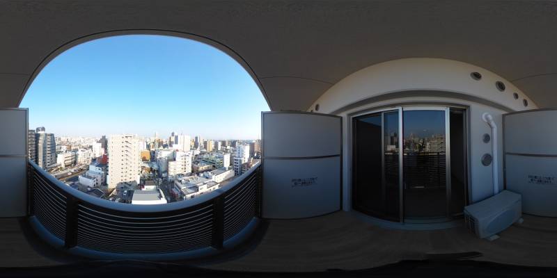 パノラマ画像バルコニー