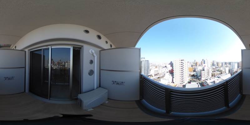 パノラマ画像バルコニー