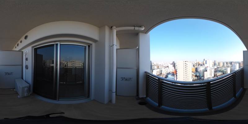 パノラマ画像バルコニー