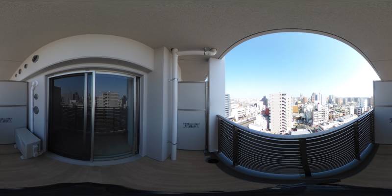 パノラマ画像バルコニー