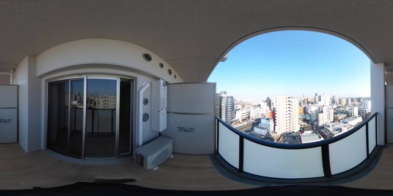 パノラマ画像バルコニー