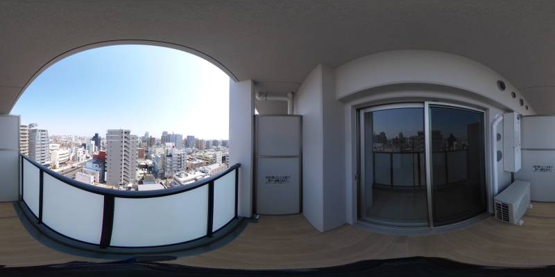 パノラマ画像バルコニー