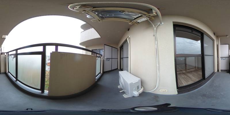 パノラマ画像バルコニー