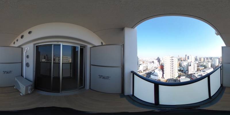 パノラマ画像バルコニー