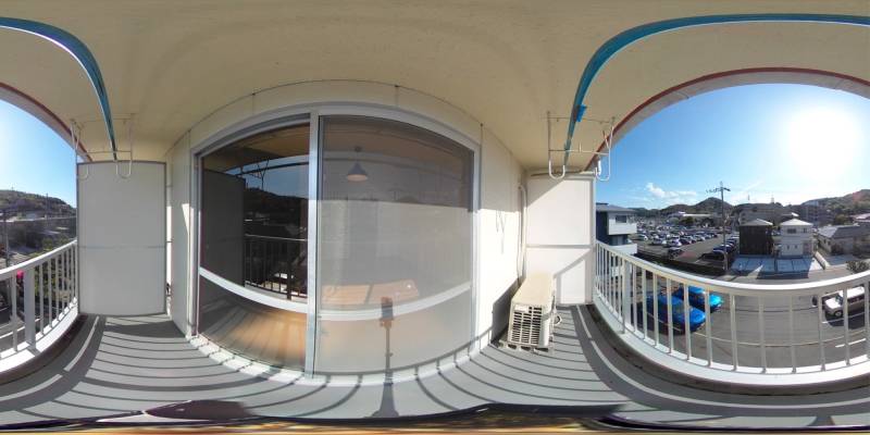 パノラマ画像バルコニー