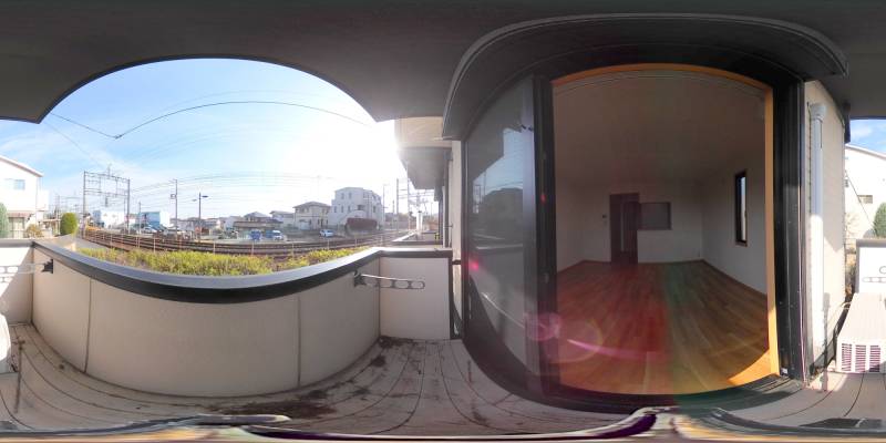 パノラマ画像バルコニー