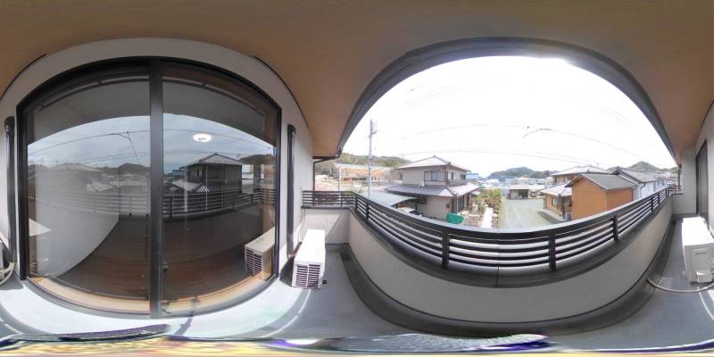 パノラマ画像バルコニー