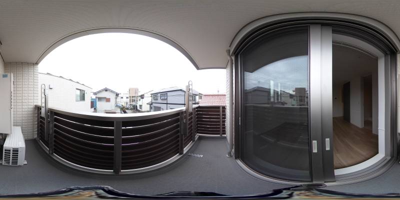 パノラマ画像バルコニー