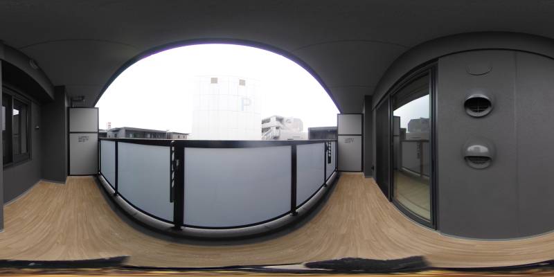 パノラマ画像バルコニー