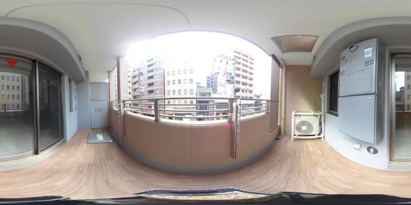 パノラマ画像バルコニー