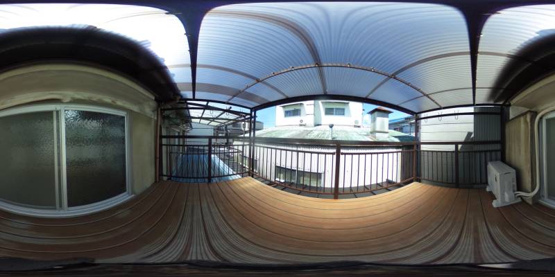 パノラマ画像バルコニー