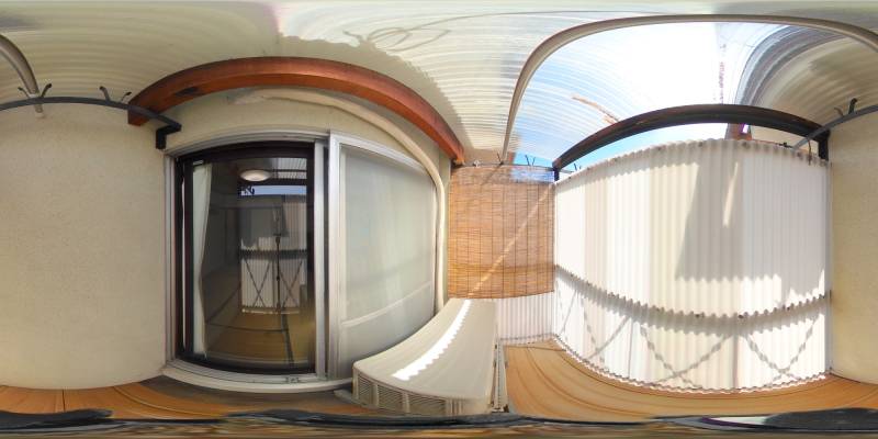 パノラマ画像バルコニー