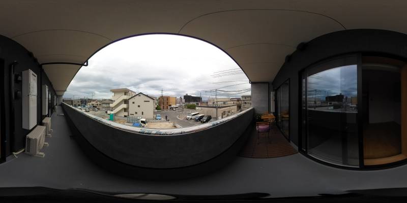 パノラマ画像バルコニー