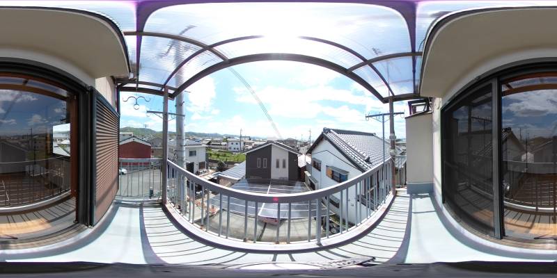 パノラマ画像バルコニー