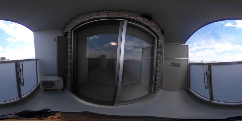 パノラマ画像バルコニー