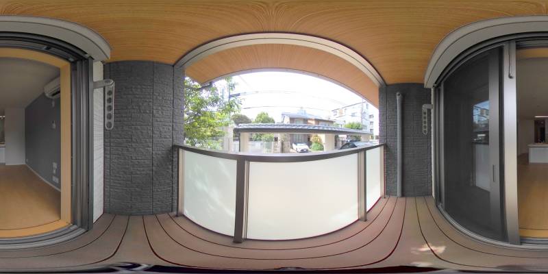 パノラマ画像バルコニー