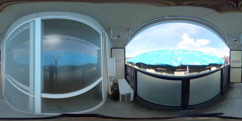 パノラマ画像バルコニー