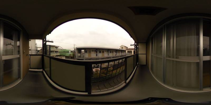 パノラマ画像バルコニー