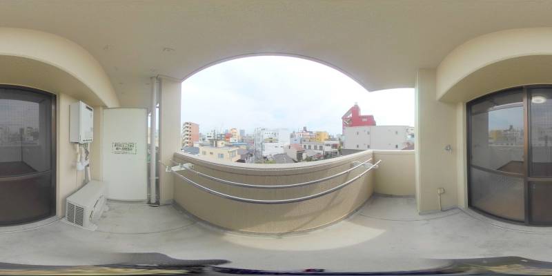 パノラマ画像バルコニー