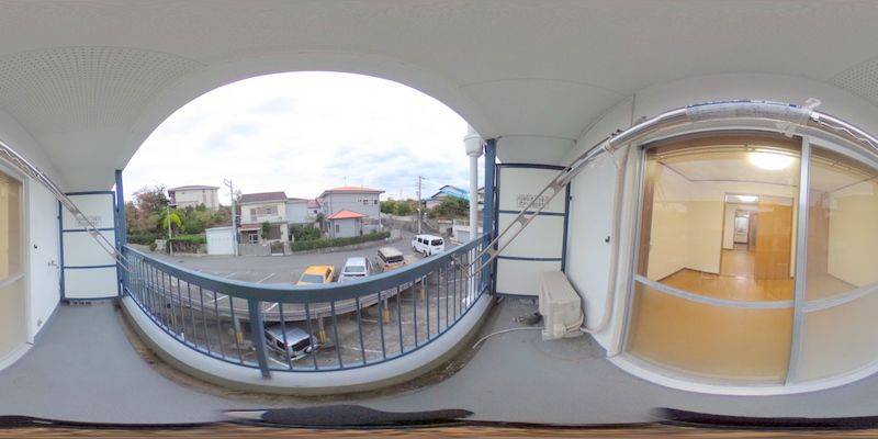 パノラマ画像バルコニー