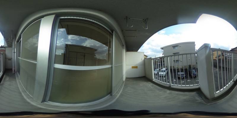 パノラマ画像バルコニー