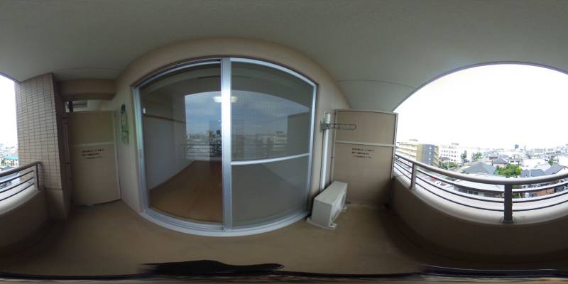 パノラマ画像バルコニー