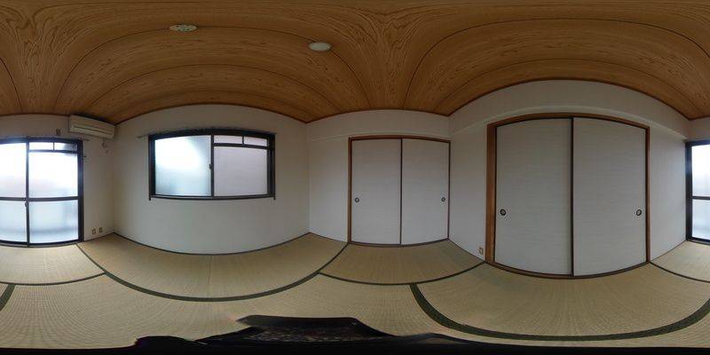 パノラマ画像寝室