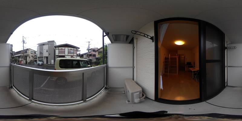 パノラマ画像バルコニー