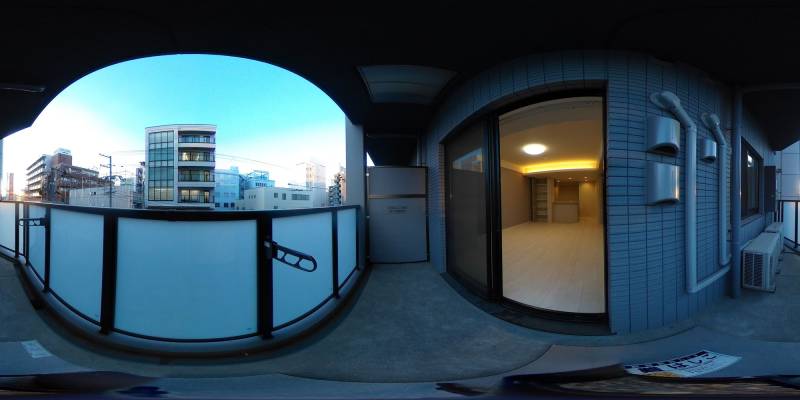 パノラマ画像バルコニー