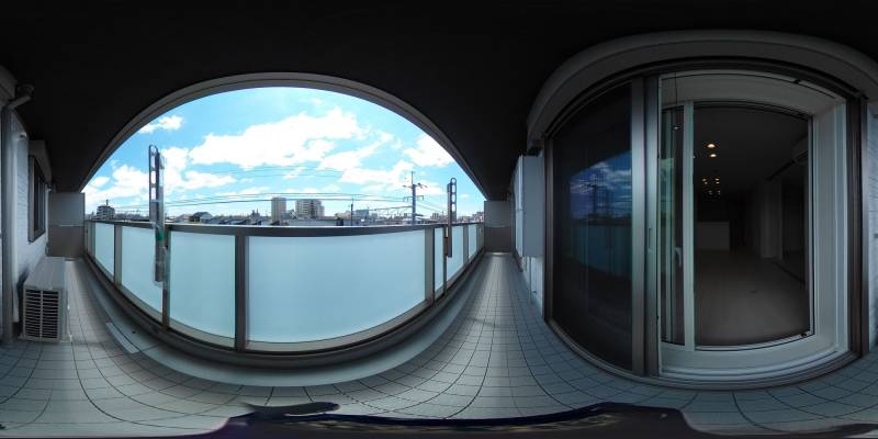 パノラマ画像バルコニー