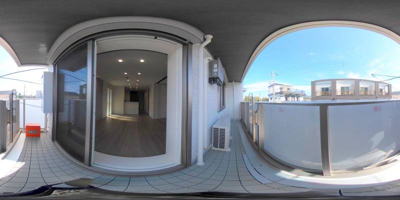 パノラマ画像バルコニー