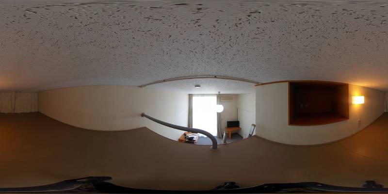 パノラマ画像寝室