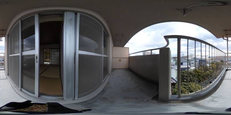 パノラマ画像バルコニー