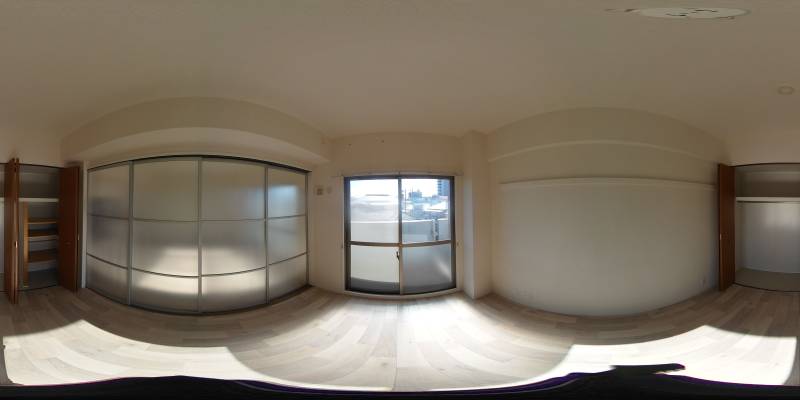 パノラマ画像寝室