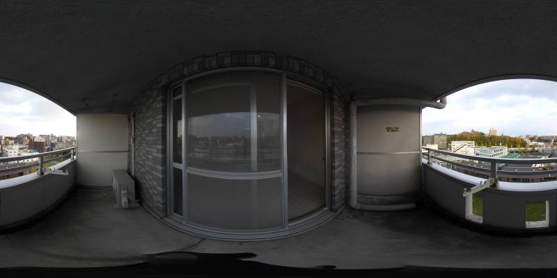 パノラマ画像バルコニー