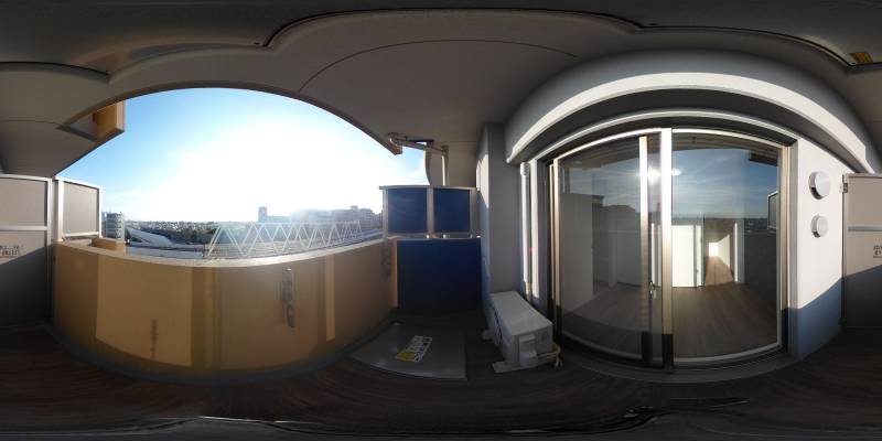 パノラマ画像バルコニー