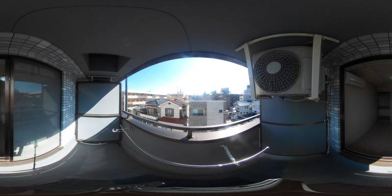 パノラマ画像バルコニー