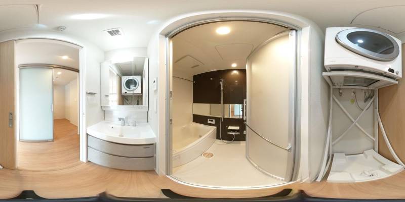 パノラマ画像バスルーム