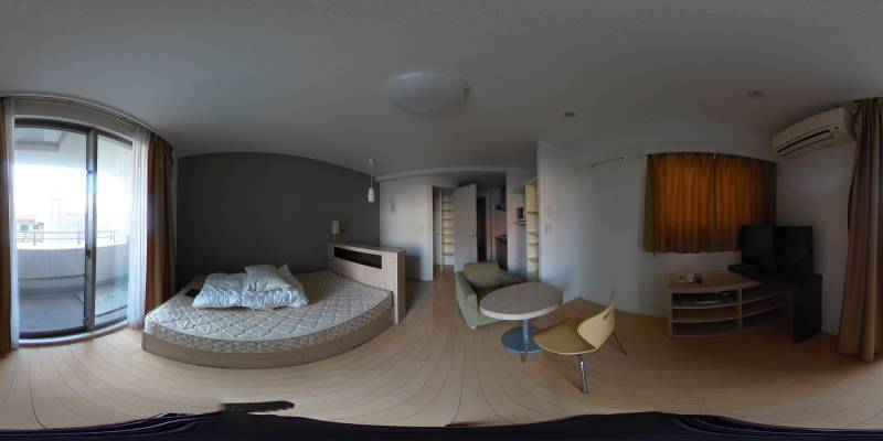 パノラマ画像寝室