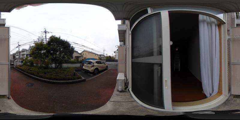 パノラマ画像バルコニー