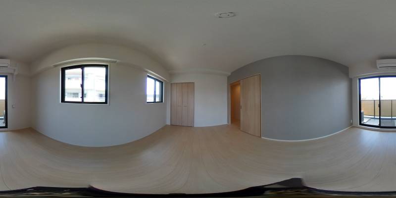 パノラマ画像寝室