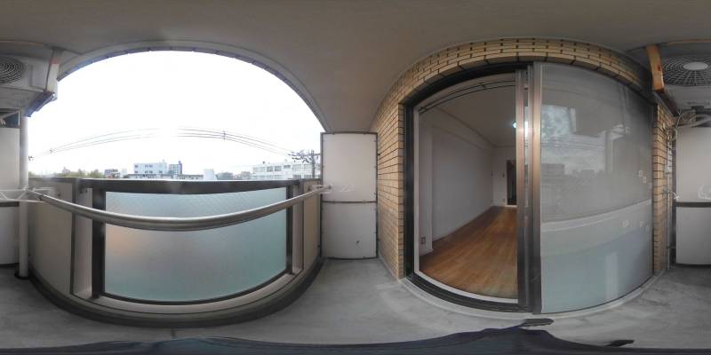 パノラマ画像バルコニー