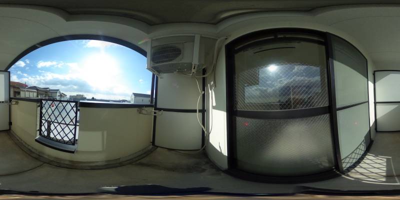 パノラマ画像バルコニー