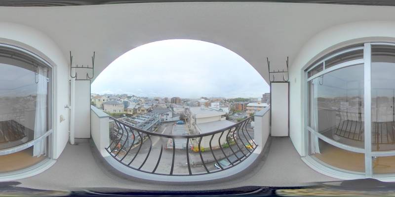 パノラマ画像バルコニー