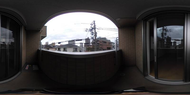 パノラマ画像バルコニー